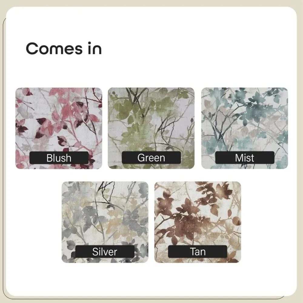 PowerSellerUSA Elegant Floral Polyester Blackout Single Window Curtain Panel,